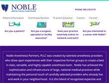 Tablet Screenshot of nobleanesthesia.com